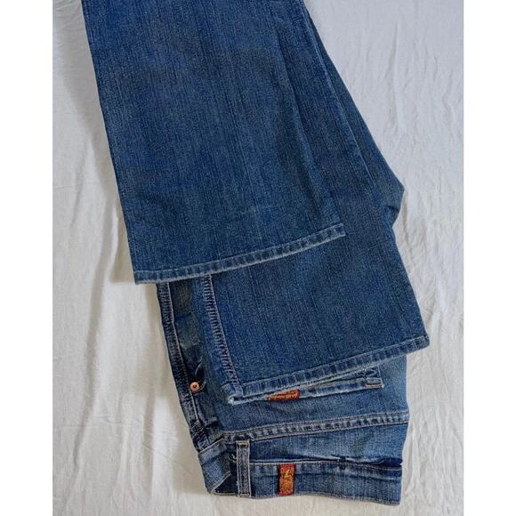 7 For All Mankind "A" Pocket Boot Cut Stretch Denim Jeans Women's Size 30 - Picture 10 of 10